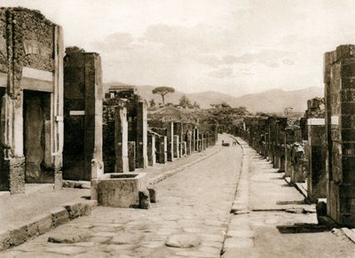 Strada dell Abbondanza、ポンペイ、イタリア、c1900s 作： Unbekannt