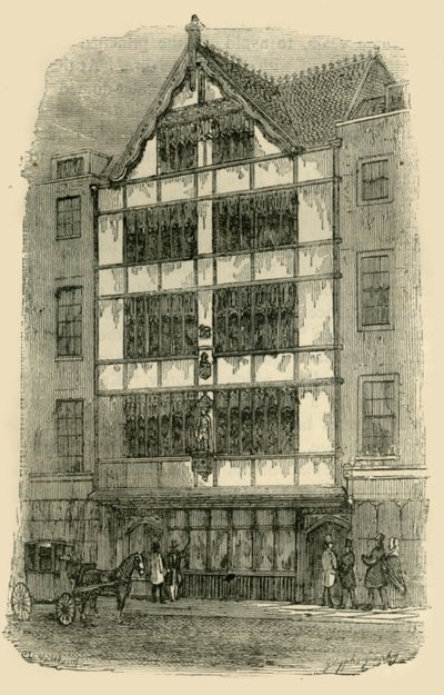 クロスビーホールのストリートフロント、c1872。 作： Unbekannt