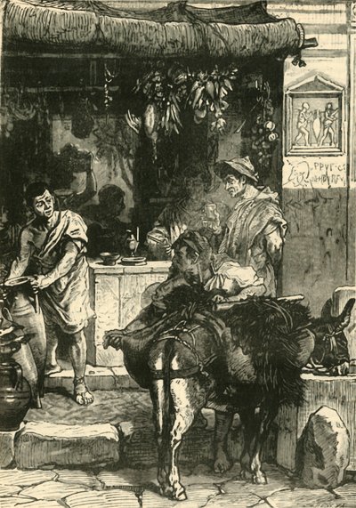 ポンペイのストリートシーン、1890年。 作： Unbekannt