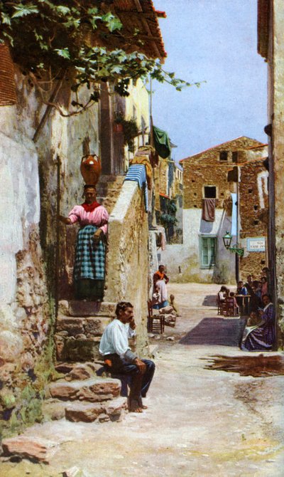ストリートシーン、タオルミーナ、シチリア島、イタリア、c1923 作： Unbekannt