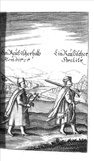 Georg Adam Schleissing DererのStreltsy、ロイスランドイワンのCzaarenとPeter Alexewiz、1693年 作： Unbekannt