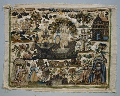 切り株パネル：ダビデとバトシェバの物語、1658年。 作： Unbekannt