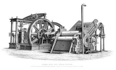 製糖工場と蒸気機関、1866 作： Unbekannt