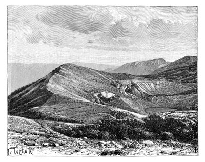コスタリカのイラズ山の頂上、c1890 作： Unbekannt