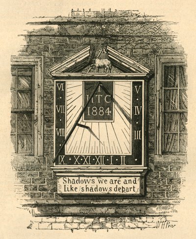 寺院の日時計、1885年、1897年。 作： Unbekannt