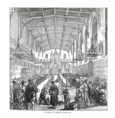 1878年、クリスツ病院での晩餐 作： Unbekannt