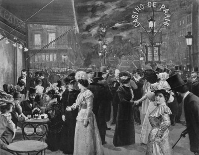 On the Boulevard-CaféDe La Paixの前、1900 作： Unbekannt