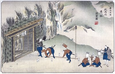 鉱山の入り口の測量（日本、1850年頃 作： Unbekannt