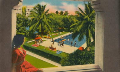 スイミングプール、ホテルデルプラド、バランキージャ、c1940年代 作： Unbekannt