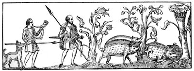 豚狩り、9世紀、1833年 作： Unbekannt