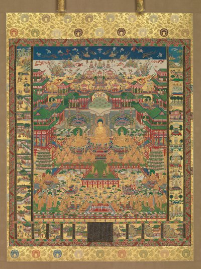 当麻曼荼羅、1750年。 作： Unbekannt
