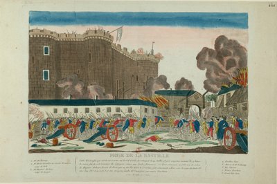 1789 年 7 月 14 日のバスティーユ奪取。 作： Unbekannt
