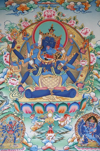 Tantrisme : チベットのタントラの女神。ネパール、カトマンズ、コパン僧院 作： Unbekannt