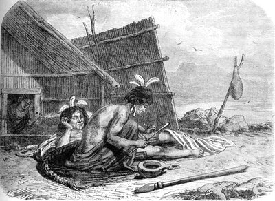 マオリ族の首長、c1880を入れ墨 作： Unbekannt