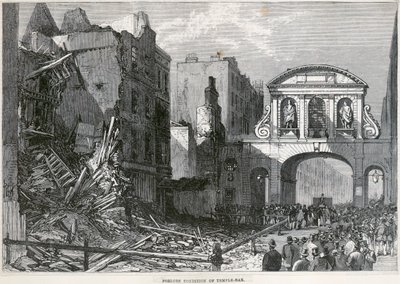 テンプル バー、ロンドン、1877 年 作： Unbekannt