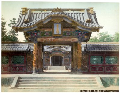寺院の門、芝、東京、日本、20世紀初頭 作： Unbekannt