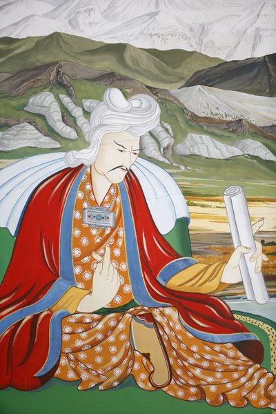 千仏大山加丘陵信徒像 尊い大臣の描写、ラ・ブーレー、フランス 作： Unbekannt