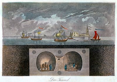 テムズトンネル、c1830 作： Unbekannt