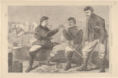 軍の感謝祭-夕食後：ウィッシュボーンハーパーズウィークリー、V ...、1864年12月3日。 作： Unbekannt
