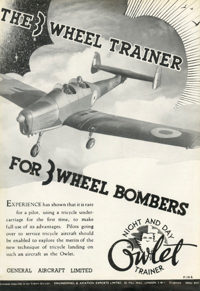 3輪爆撃機のための3輪トレーナー、1941年。 作： Unbekannt