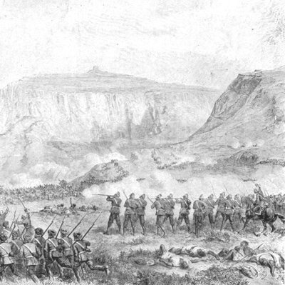 アビシニアン遠征、1868：アロギーの戦い、1901年4月10日、聖金曜日。 作： Unbekannt