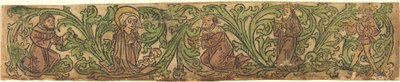 ボーダーに設定されたマギの崇拝、c。 1480年。 作： Unbekannt