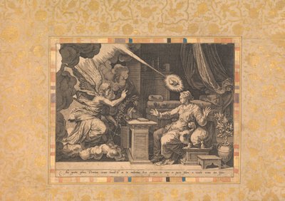 受胎告知、ベリーニ アルバムのフォリオ 1600年。 作： Unbekannt