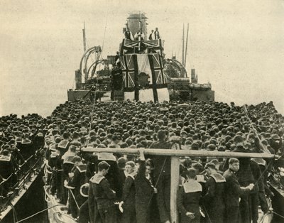 ヨークの大司教は、イギリス海軍のイギリス人船員を訪問します。第一次世界大戦、1914年、1920年。 作： Unbekannt