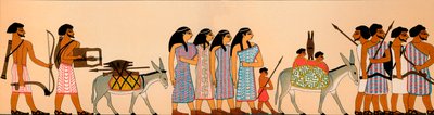 エジプトのユダヤ人遊牧民の部族の到着、1895年、紀元前1903年 作： Unbekannt