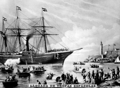 スペイン軍の到着、1860年代、1920年代 作： Unbekannt