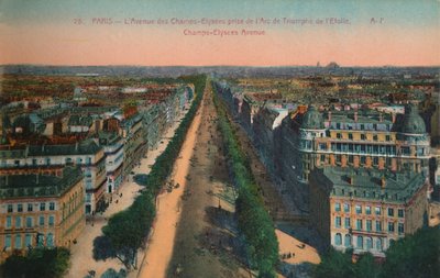 シャンゼリゼ通り、パリ、c1920 作： Unbekannt