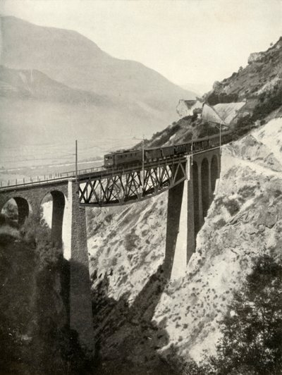 ロッチベルク本線のバルツィーダー高架橋...、1935-36。 作： Unbekannt