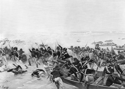 アブキルの戦い、エジプト、1801 作： Unbekannt
