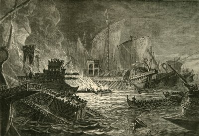 アクティウムの戦い、1890年。 作： Unbekannt