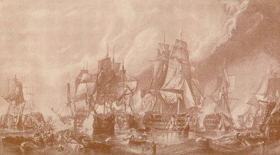 トラファルガーの戦い、1805年、1896年。 作： Unbekannt