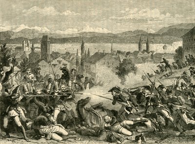 チューリッヒの戦い、1799年、1890年。 作： Unbekannt