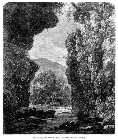 黒の大佐の洞窟、グレンアイ、スコットランド、1864 作： Unbekannt