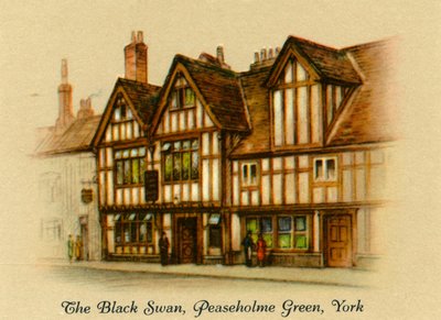 ブラックスワン、Peaseholme Green、ヨーク、1936年。 作： Unbekannt
