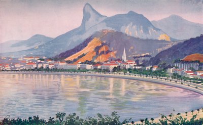 1914年にコルコバード山から見下ろされる、リオスベイサイドアベニューのボタフォゴ地区 作： Unbekannt