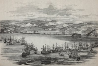 1855年頃にセバストポールに駐留していたイギリス海軍中隊 作： Unbekannt