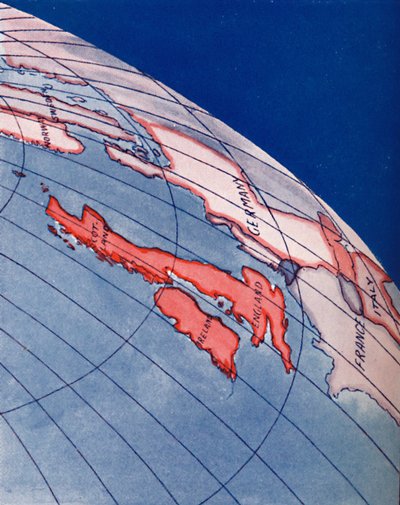 1935年の真夏の日の午後6時のイギリス諸島と北ヨーロッパ 作： Unbekannt