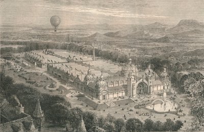 エジンバラでの国際産業展覧会のための建物、1886年。 作： Unbekannt