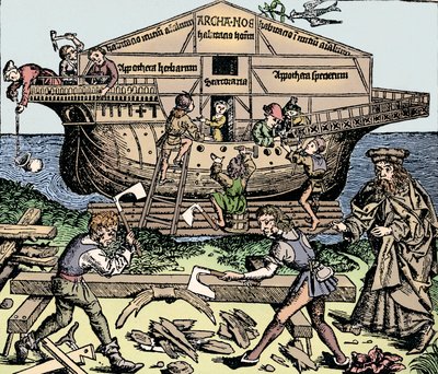 ノア監修の箱舟の建物、1493年、1903年 作： Unbekannt