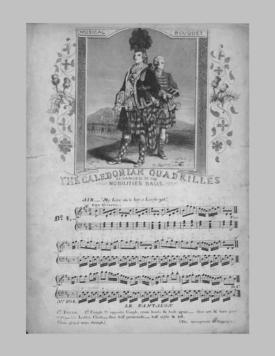 カレドニアのカドリル、楽譜、c1870。 作： Unbekannt