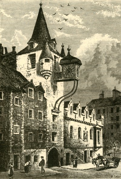 Canongate Tolbooth、エディンバラ、1890年。 作： Unbekannt