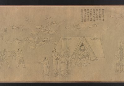 蔡文姫の捕囚、明代、14～15世紀。 作： Unbekannt