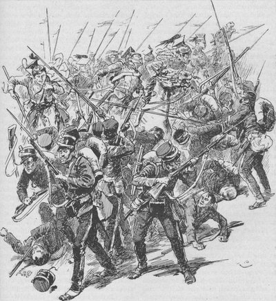 オーストリアのランサーの突撃、1902年 作： Unbekannt