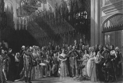 プリンスオブウェールズの洗礼、1842年1月25日、1901年。 作： Unbekannt