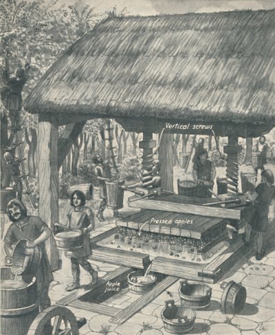 中世のサイダープレス、c1934 作： Unbekannt