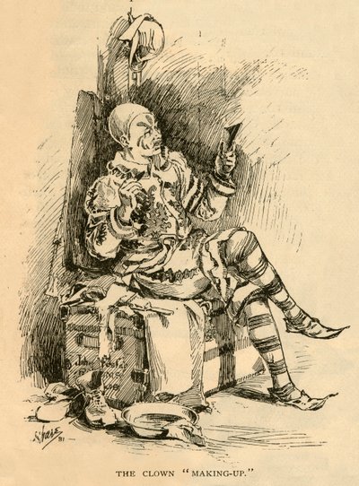 ピエロのメイクアップ、1882年。 作： Unbekannt